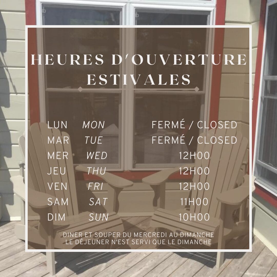 Auberge, chalets, restaurant Lac 31 milles Outaouais Village Majopial